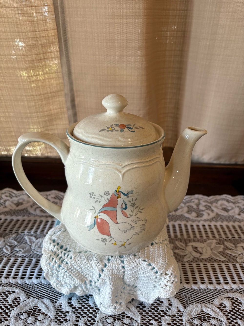 Vintage International China “Marmalade” Goose Teapot